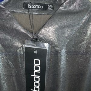 Metallic long line shirt